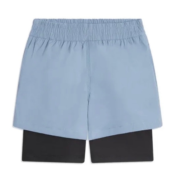 NEW WEWOREWHAT - SOLID WINDBREAKER BIKER SHORT in Blue - Picture 5 of 7